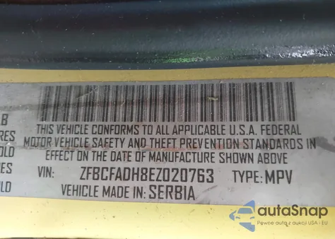 2014 Fiat 500L Trekking z USA, uszkodzony, nr VIN ZFBCFADH8EZ020763